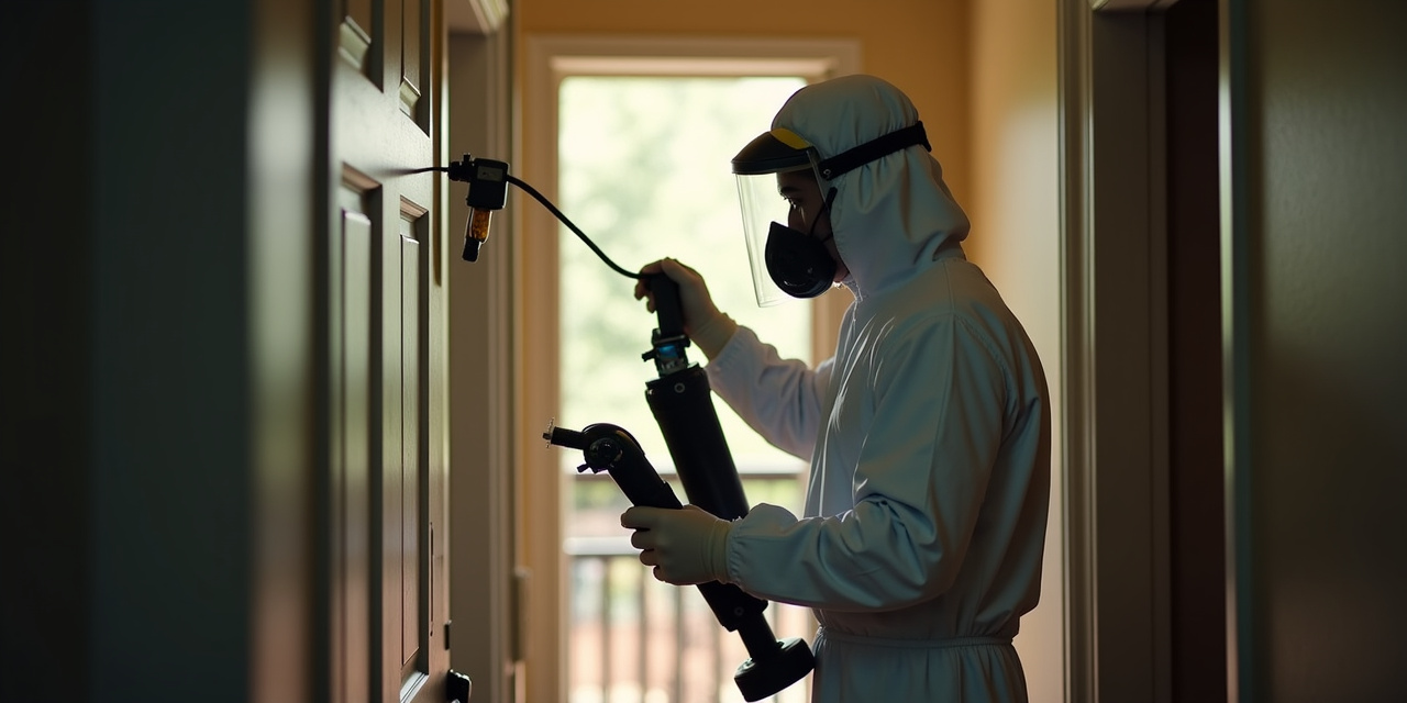 Licensed pest control technician reviewing a written treatment plan with a Westchester homeowner before beginning an inspection