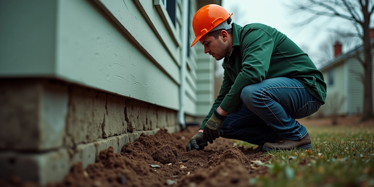 Comprehensive termite prevention measures being implemented at a New York residential property