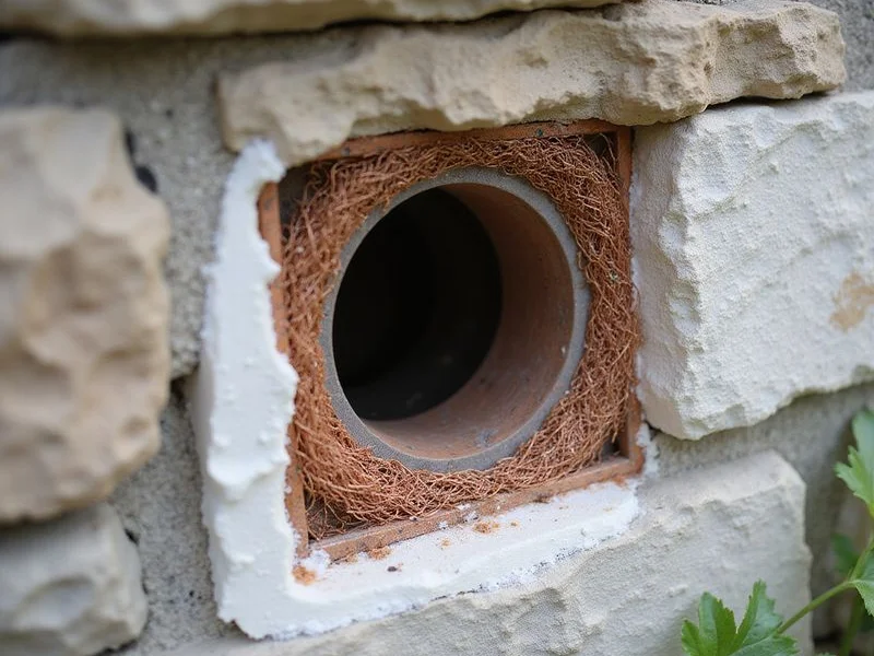 Copper mesh and foam exclusion sealing stink bug entry points in Scarsdale home