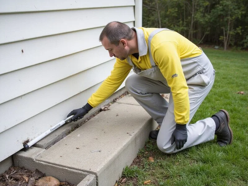 Professional perimeter ant control treatment at Scarsdale home