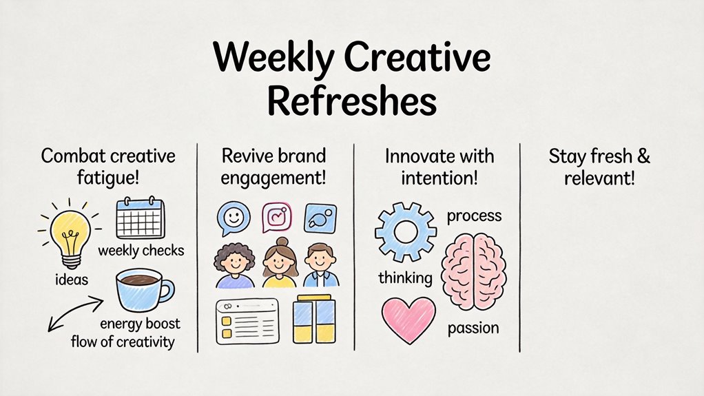 weekly creative campaign refreshes